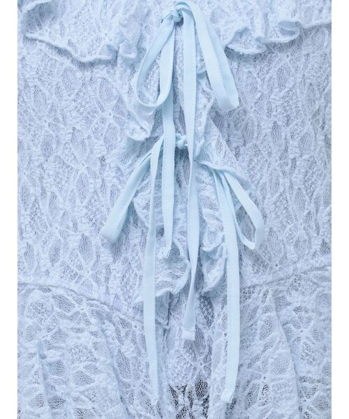 【SALE】　dazzlin　ラッフルヘムレースアンサンブル　0225327005 ダズリン dazzlin ラッフルヘムレースアンサンブル （ブラック