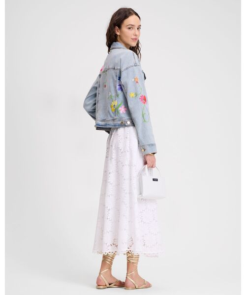 kate spade new york(ケイトスペード ニューヨーク)の「フローラル エンブロイダード ジーン ジャケット(デニムジャケット・レディース・ブルー・MEDIUM/SMALL/X-SMALL)」の5枚目の写真