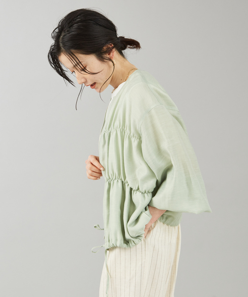 abahouse mavie(アバハウスマヴィ)の「【WEB Domani掲載】シアーシャーリングブルゾン(ブルゾン・レディース・ホワイト/チャコールグレー/ライム・フリー)」の14枚目の写真