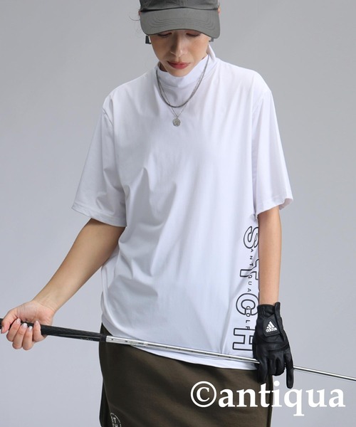 ANTIQUA GOLF×STCH モックネックトップス 送料無料・6月23日0時