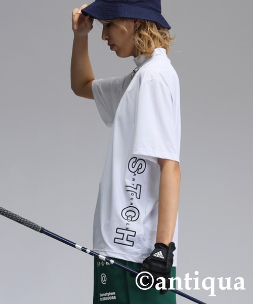 セール】【STCH】サイドロゴモックネックトップス（Tシャツ