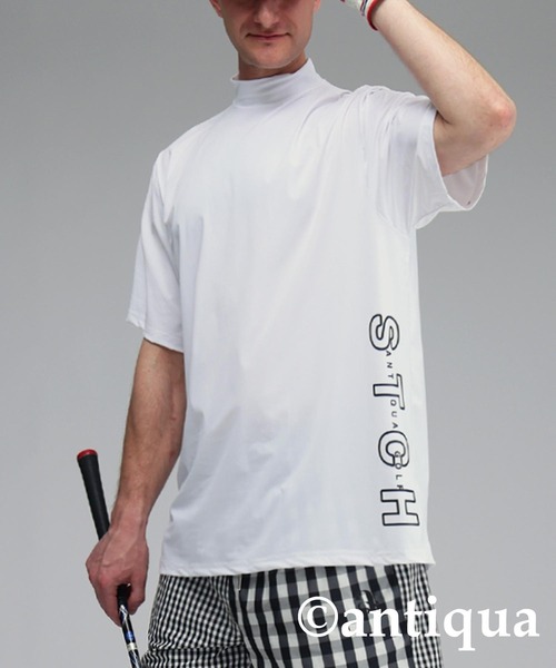 STCH】サイドロゴモックネックトップス（Tシャツ/カットソー