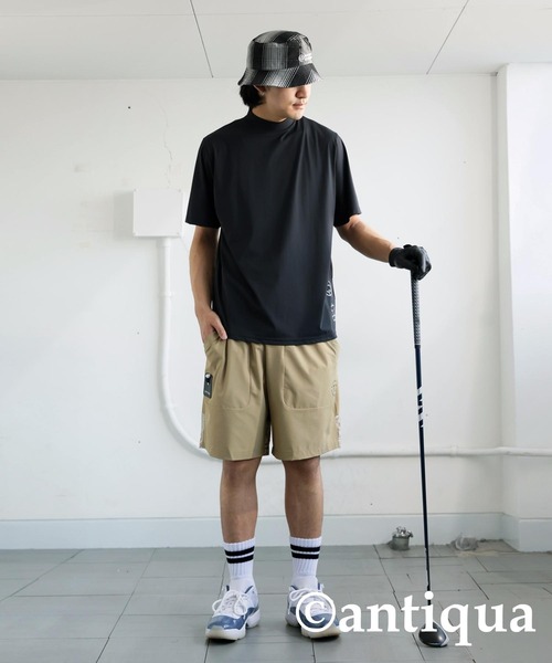 セール】【STCH】サイドロゴモックネックトップス（Tシャツ