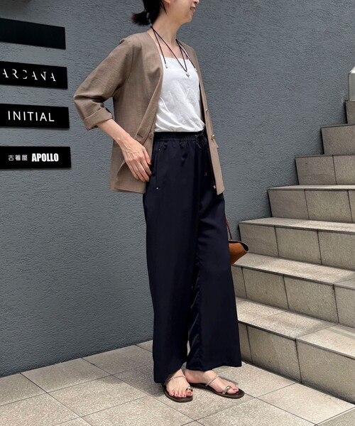 MICO COULIER（ミコクリエ）の「サップノーカラージャケット（ノーカラージャケット・レディース・キャメル/グレイッシュベージュ/チャコールグレー・38）」の16枚目の写真