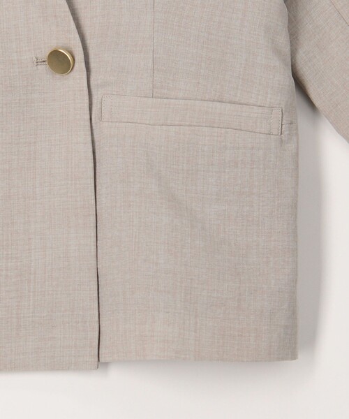 MICO COULIER（ミコクリエ）の「サップノーカラージャケット（ノーカラージャケット・レディース・キャメル/グレイッシュベージュ/チャコールグレー・38）」の6枚目の写真