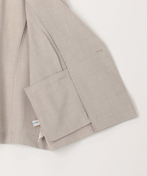 MICO COULIER（ミコクリエ）の「サップノーカラージャケット（ノーカラージャケット・レディース・キャメル/グレイッシュベージュ/チャコールグレー・38）」の7枚目の写真