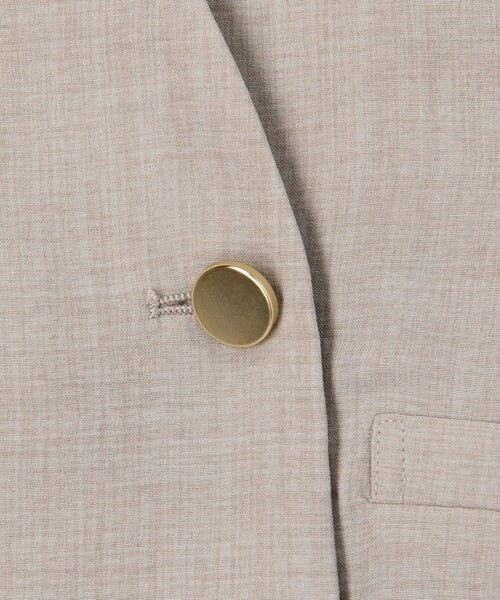 MICO COULIER（ミコクリエ）の「サップノーカラージャケット（ノーカラージャケット・レディース・キャメル/グレイッシュベージュ/チャコールグレー・38）」の8枚目の写真
