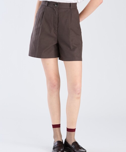 To b. by agnes b.（トゥービーバイアニエスベー）の「リネンコットンキャンバスショートパンツ（その他パンツ・レディース・グレー系その他・38/36/40）」の7枚目の写真
