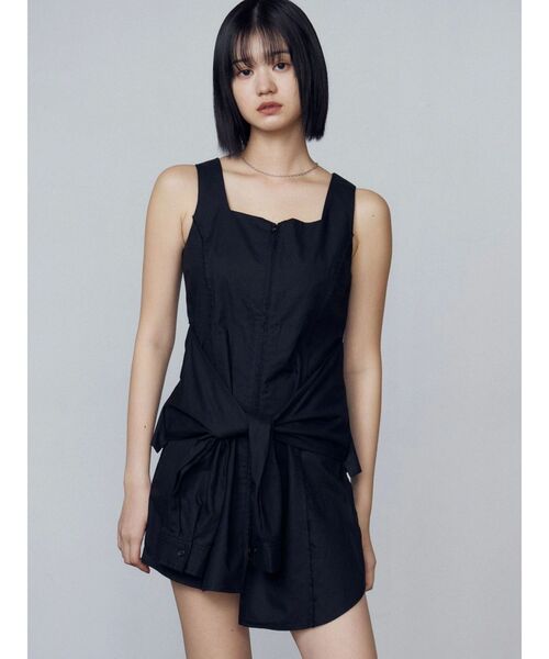 EMODA ラップスリーブミニワンピース グレー EMODA ワンピース ラップスリーブミニワンピース : ZOZOTOWN