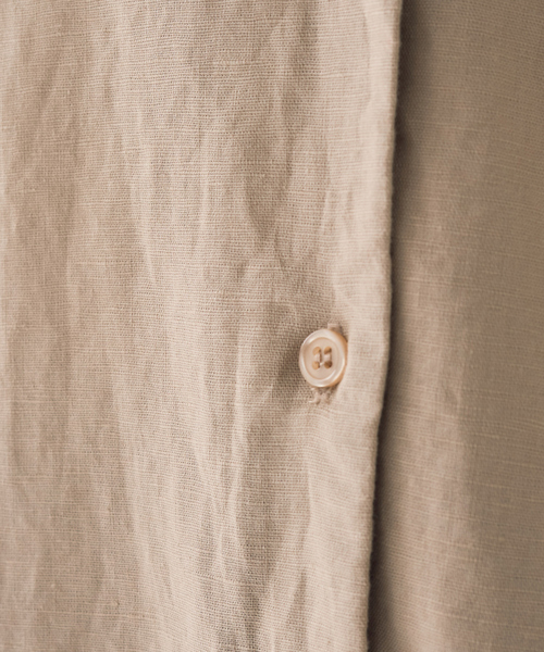 Rouge vif Anna（ルージュヴィフアンナ）の「麻混変形フォルムシャツ（シャツ/ブラウス・レディース・ホワイト/ベージュ/ブラウン・フリー）」の10枚目の写真