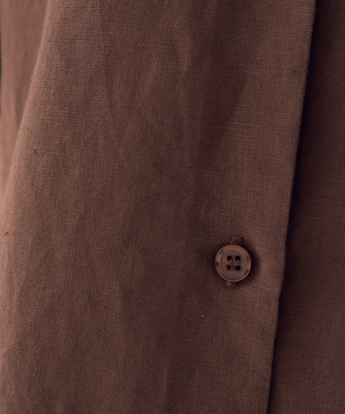 Rouge vif Anna（ルージュヴィフアンナ）の「麻混変形フォルムシャツ（シャツ/ブラウス・レディース・ホワイト/ベージュ/ブラウン・フリー）」の9枚目の写真