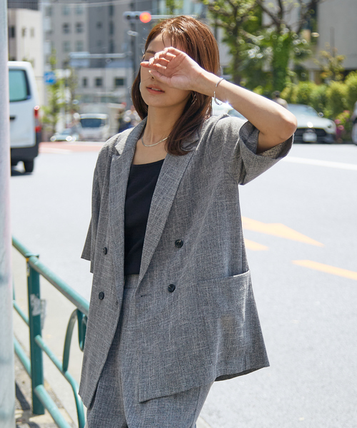 abahouse mavie（アバハウスマヴィ）の「【WEB限定！2点セット】リネンライク半袖ジャケット&ストレートパンツセットアップ（セットアップ・レディース・ブラック/グレイッシュベージュ・38/36）」の22枚目の写真