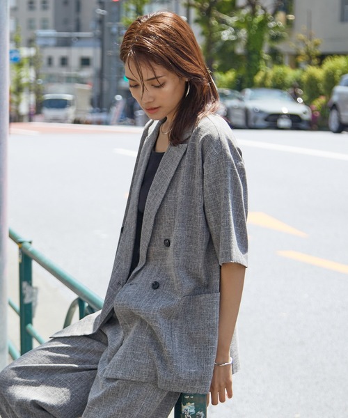 abahouse mavie（アバハウスマヴィ）の「【WEB限定！2点セット】リネンライク半袖ジャケット&ストレートパンツセットアップ（セットアップ・レディース・ブラック/グレイッシュベージュ・38/36）」の18枚目の写真