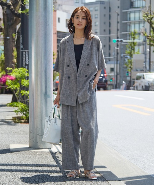 m3880 アパルトモン リネン ジャケット パンツ セットアップ