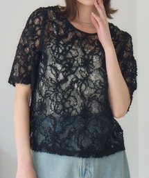 RETRO GIRL | 刺繍レース半袖CT(Tシャツ/カットソー)