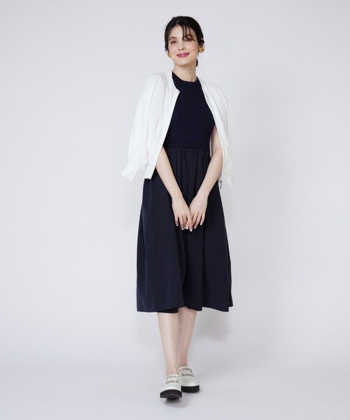 セール】【WEB限定】リブドッキングワンピース（ドレス
