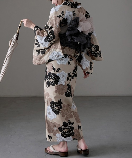 セール】浴衣セット レディース 着付けのいらない簡単二部式浴衣