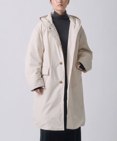 miffew（ミフュー）の「「miffew/ ミフュー」HOODED DOWN COAT（ダウンジャケット/コート・レディース・オフホワイト/オリーブ/ブラック・2/1/4/3）」の2枚目の写真