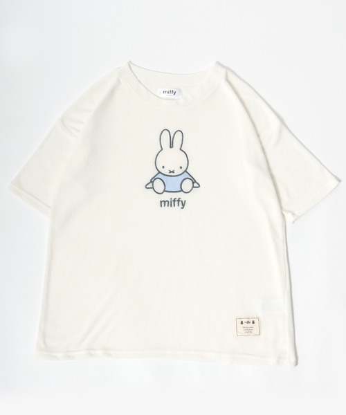 【早い者勝ち】 ダッフィー ルームウェアセット ホワイト Miffy（ミッフィー） キャラクター刺繍パイルTシャツ×ショート