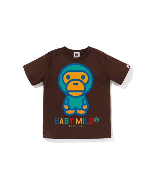 A BATHING APE（アベイシングエイプ）の「COLORS BABY MILO TEE（Tシャツ/カットソー・キッズ・オレンジ/ブラウン・130/110/90）」の2枚目の写真