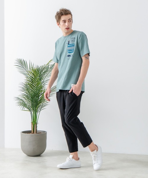 Blue Standard (ブルースタンダード)の「【Blue Standard:ブルースタンダード】スーパーストレッチイージークロップドパンツ 7分丈 イージーケア 接触冷感 ウエストゴム UVカット ジップレス(その他パンツ・メンズ・ブラック/チャコールグレー/ベージュ/ネイビー・MEDIUM/LARGE/X-LARGE)」の6枚目の写真