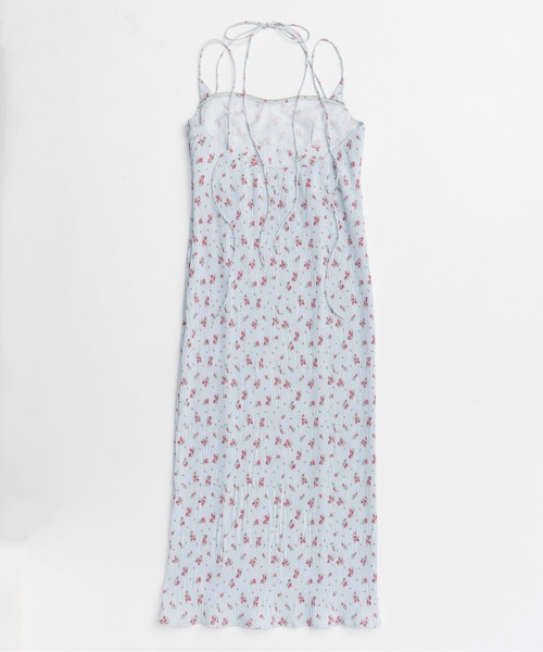 MAISON SPECIAL(メゾンスペシャル)の「Small Flower Pleated Dress/スモールフラワープリーツワンピース■セットアップ対応■(ワンピース・レディース・ブラック/ブルー・36/38)」の15枚目の写真