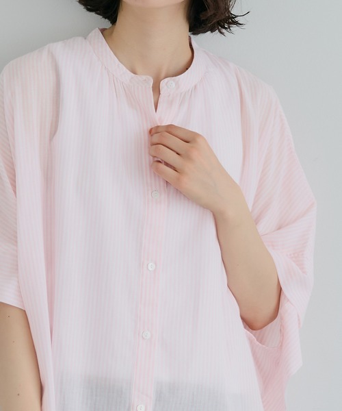 nowos コンチョ　コットンシャツ　ブラウス　Cotton Shirt nowos コンチョ コットンシャツ ブラウス Cotton Shirt nowos