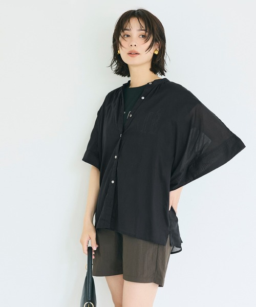 coca(coca)(コカ)の「\再入荷/ コットンボイルポンチョシャツ(シャツ/ブラウス・レディース・B/ホワイト/A/ブラック・L/M)」の7枚目の写真