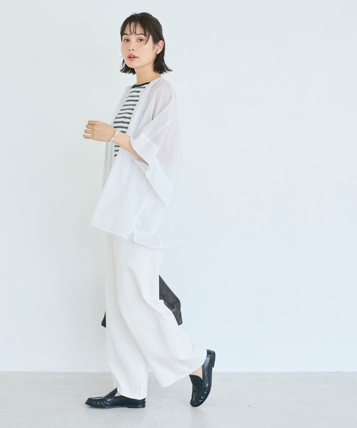 coca(coca)(コカ)の「\再入荷/ コットンボイルポンチョシャツ(シャツ/ブラウス・レディース・B/ホワイト/A/ブラック・L/M)」の10枚目の写真