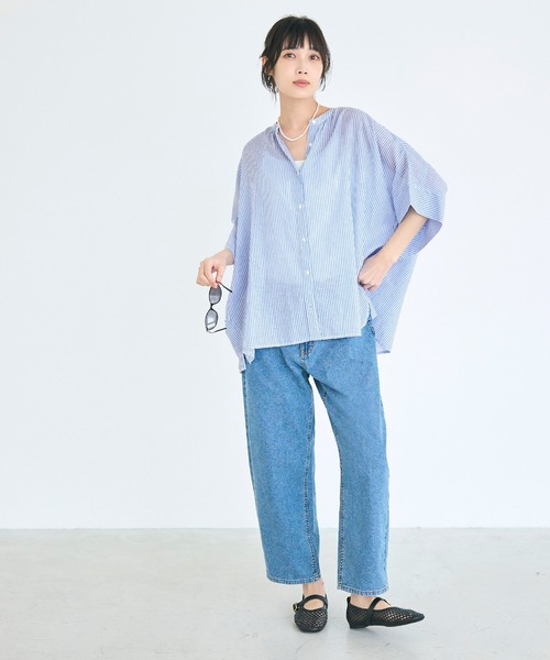 coca(coca)(コカ)の「\再入荷/ コットンボイルポンチョシャツ(シャツ/ブラウス・レディース・B/ホワイト/A/ブラック・L/M)」の14枚目の写真