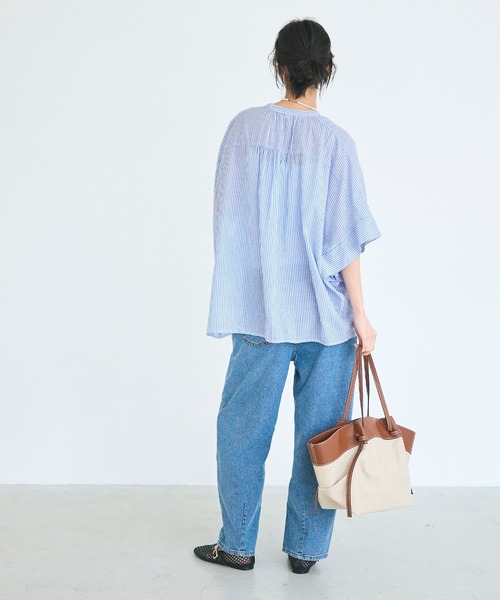 coca(coca)(コカ)の「\再入荷/ コットンボイルポンチョシャツ(シャツ/ブラウス・レディース・B/ホワイト/A/ブラック・L/M)」の16枚目の写真
