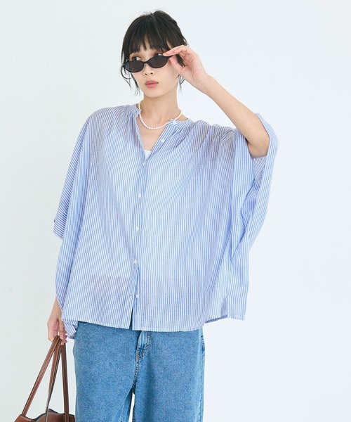 coca(coca)(コカ)の「\再入荷/ コットンボイルポンチョシャツ(シャツ/ブラウス・レディース・B/ホワイト/A/ブラック・L/M)」の17枚目の写真