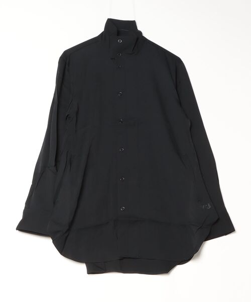 y3 y-3 NYL TWILL SHIRT ナイロン ツイル シャツ L 黒 Y-3（ワイスリー）の「NYL TWILL SHIRT（シャツ/ブラウス）」 - WEAR