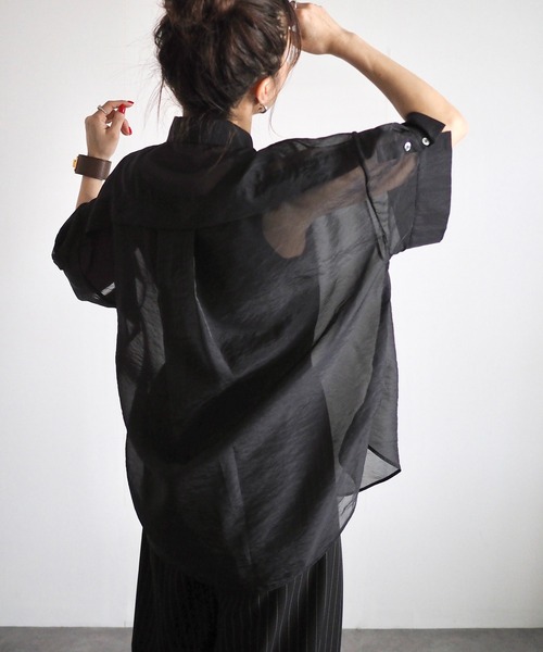ANIECA ＡＮＣシアー刺繍シャツ　完売品　定価13,200円 ANIECA（アニーカ）の「ANC刺繍シアーシャツ（シャツ/ブラウス）」 - WEAR