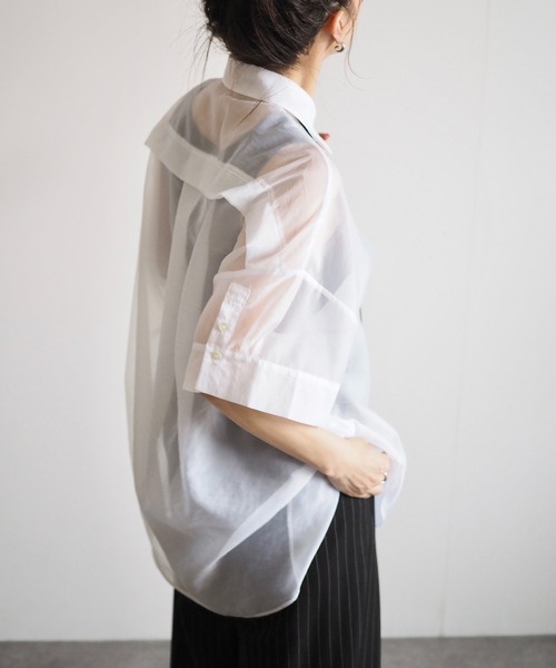 ANIECA（アニーカ）の「ANC刺繍シアーシャツ（シャツ/ブラウス）」 - WEAR