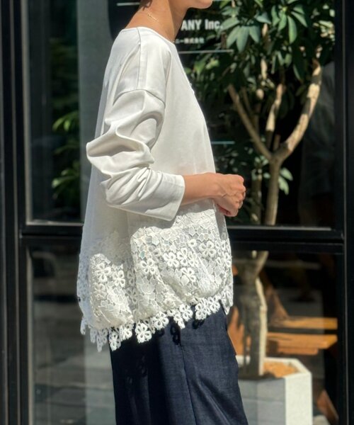 BEARDSLEY（ビアズリー）の「裾レースカットソー（Tシャツ