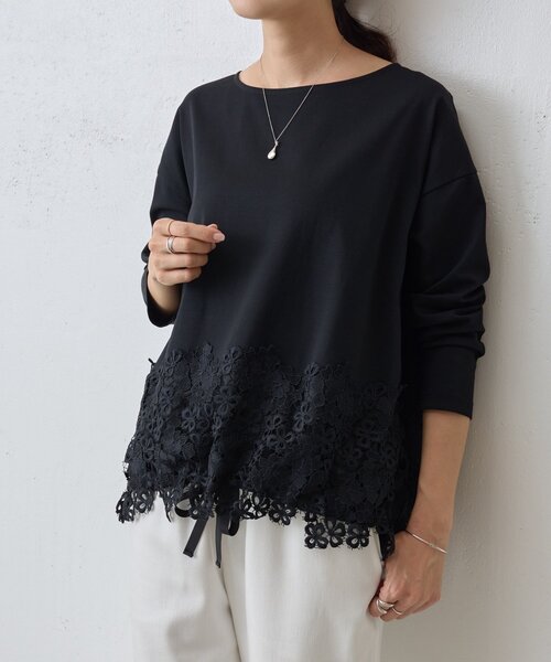 裾レースカットソー（Tシャツ/カットソー）｜BEARDSLEY