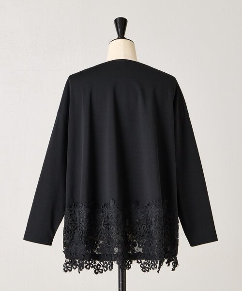 BEARDSLEY（ビアズリー）の「裾レースカットソー（Tシャツ/カットソー・レディース・アイボリー/ブラック・FREE）」の8枚目の写真