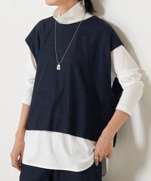 BEARDSLEY（ビアズリー）の「ハイネックカットソー（Tシャツ/カットソー・レディース・ブラック/ホワイト/ホワイト系その他・FREE）」の5枚目の写真