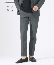 ABAHOUSE GRAY | 【セットアップ対応 / 軽量 / ハイパーストレッチ】ワッシャー プリント スラックス パンツ / サマースラックス(スラックス)