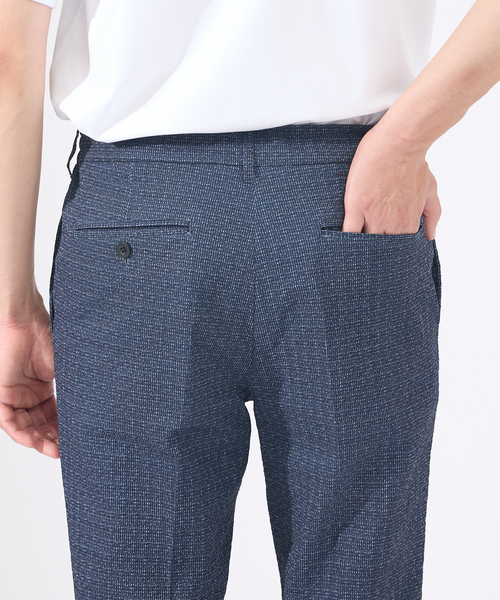 ABAHOUSE GRAY(アバハウスグレイ)の「【セットアップ対応 / 軽量 / ハイパーストレッチ】ワッシャー プリント スラックス パンツ / サマースラックス(スラックス・メンズ・ブラック系その他/チャコールグレー/ネイビー・44/46/48/50)」の7枚目の写真