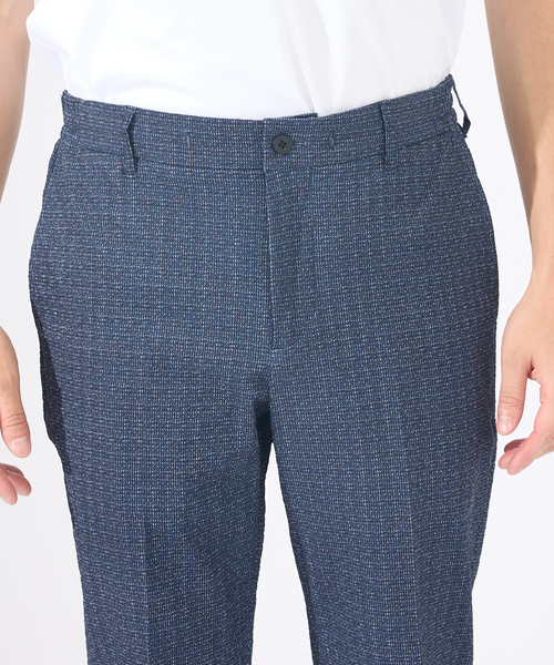 ABAHOUSE GRAY(アバハウスグレイ)の「【セットアップ対応 / 軽量 / ハイパーストレッチ】ワッシャー プリント スラックス パンツ / サマースラックス(スラックス・メンズ・ブラック系その他/チャコールグレー/ネイビー・44/46/48/50)」の9枚目の写真
