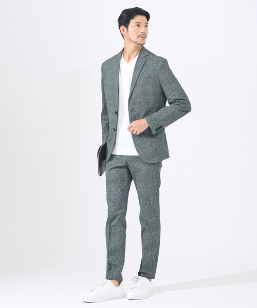 ABAHOUSE GRAY(アバハウスグレイ)の「【セットアップ対応 / 軽量 / ハイパーストレッチ】ワッシャー プリント スラックス パンツ / サマースラックス(スラックス・メンズ・ブラック系その他/チャコールグレー/ネイビー・44/46/48/50)」の17枚目の写真