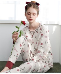 PEACH JOHN（ピーチジョン）の「【腹巻き付き◎肌ざわりの良いコットン混生地】サーマルＨＡＲＡマキパジャマ（ルームウェア/パジャマ）」