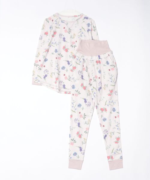 PEACH JOHN（ピーチジョン）の「【腹巻き付き◎肌ざわりの良いコットン混生地】サーマルＨＡＲＡマキパジャマ（ルームウェア/パジャマ・レディース・オフホワイト/ネイビー/ライトピンク/ライトブルーグレー/アイボリー/レッド/ベビーピンク/ホワイト・S/M/M/L）」の21枚目の写真