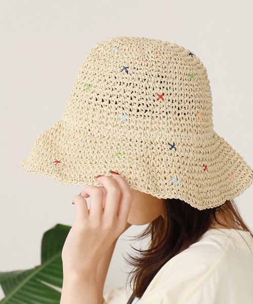 ROOPTOKYO(ループトウキョウ)の「カラードットソフトラフィアハット メンズ 夏物 夏服(ハット・メンズ・ライトベージュ/ベージュ・FREE)」の13枚目の写真
