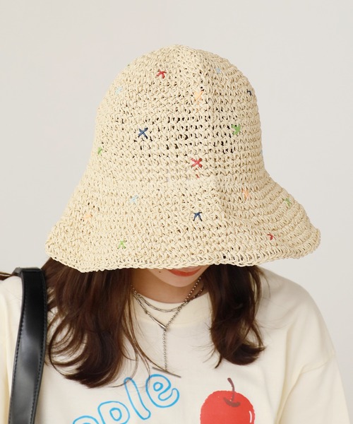 ROOPTOKYO(ループトウキョウ)の「カラードットソフトラフィアハット メンズ 夏物 夏服(ハット・メンズ・ライトベージュ/ベージュ・FREE)」の11枚目の写真