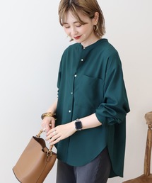 金ボタンバックシャンロングシャツ