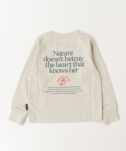 Snow Peak（スノーピーク）の「Snow Peak / Living With Nature L/S T-Shirt Kids リビング・ウィズ・ネイチャー ロング Tシャツ キッズ（Tシャツ/カットソー・キッズ・アイボリー/ブラウン/パープル・125cm/110cm/140cm/95cm）」の8枚目の写真
