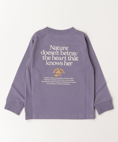 Snow Peak（スノーピーク）の「Snow Peak / Living With Nature L/S T-Shirt Kids リビング・ウィズ・ネイチャー ロング Tシャツ キッズ（Tシャツ/カットソー・キッズ・アイボリー/ブラウン/パープル・125cm/110cm/140cm/95cm）」の10枚目の写真